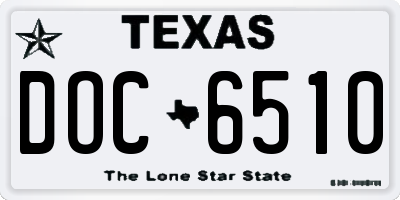 TX license plate DOC6510