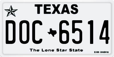 TX license plate DOC6514