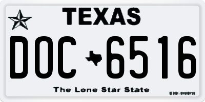 TX license plate DOC6516