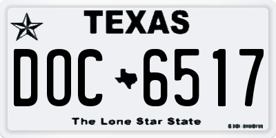 TX license plate DOC6517
