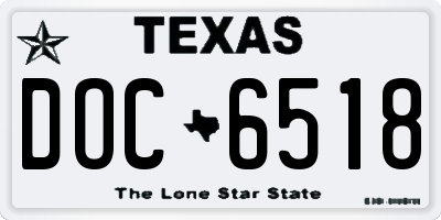 TX license plate DOC6518