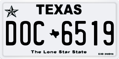 TX license plate DOC6519