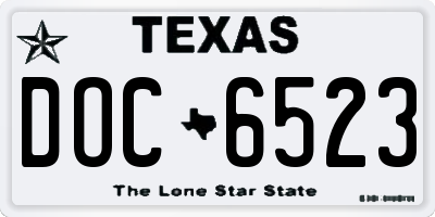 TX license plate DOC6523
