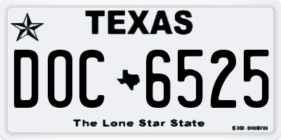 TX license plate DOC6525