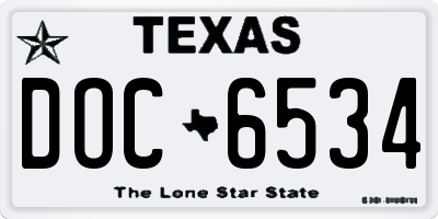TX license plate DOC6534