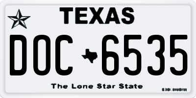 TX license plate DOC6535