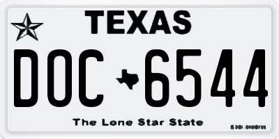 TX license plate DOC6544