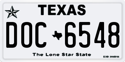 TX license plate DOC6548