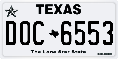 TX license plate DOC6553