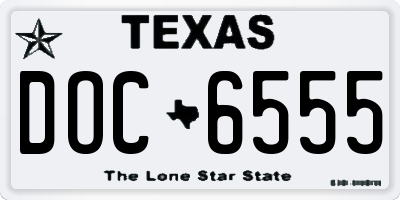 TX license plate DOC6555