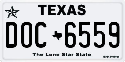 TX license plate DOC6559