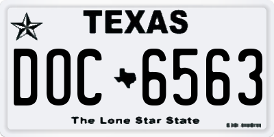 TX license plate DOC6563