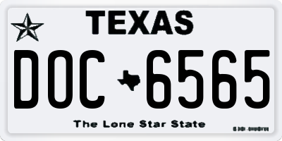 TX license plate DOC6565