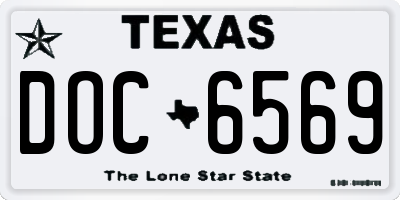 TX license plate DOC6569