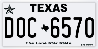 TX license plate DOC6570