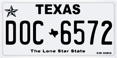 TX license plate DOC6572