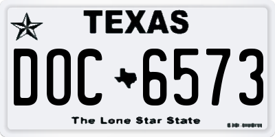 TX license plate DOC6573
