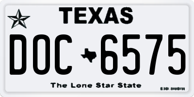 TX license plate DOC6575