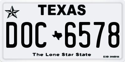 TX license plate DOC6578