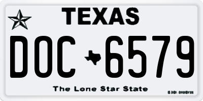 TX license plate DOC6579