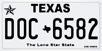 TX license plate DOC6582