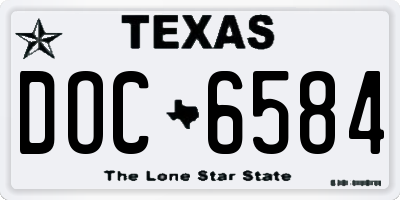 TX license plate DOC6584