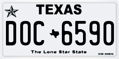 TX license plate DOC6590