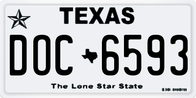 TX license plate DOC6593