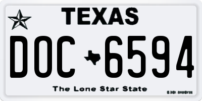 TX license plate DOC6594
