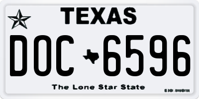 TX license plate DOC6596