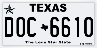 TX license plate DOC6610