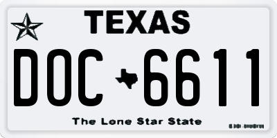 TX license plate DOC6611