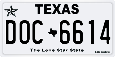 TX license plate DOC6614