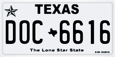TX license plate DOC6616