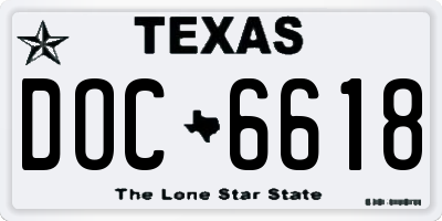 TX license plate DOC6618