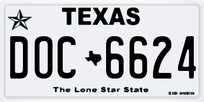 TX license plate DOC6624