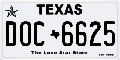 TX license plate DOC6625
