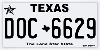 TX license plate DOC6629