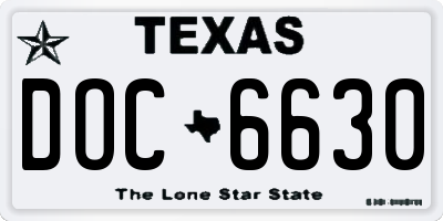TX license plate DOC6630