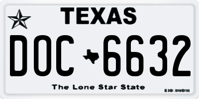 TX license plate DOC6632
