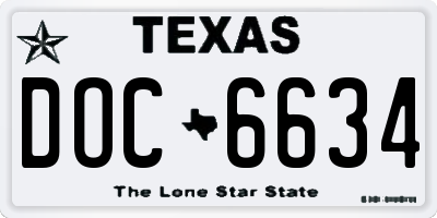 TX license plate DOC6634