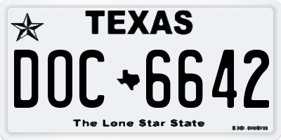 TX license plate DOC6642