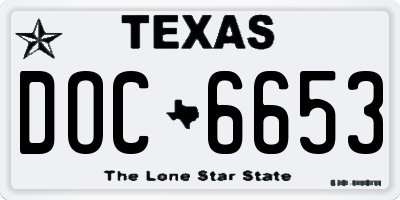 TX license plate DOC6653