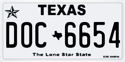 TX license plate DOC6654