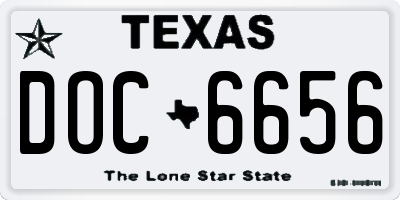 TX license plate DOC6656
