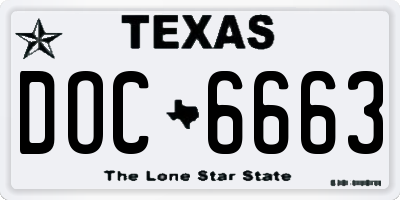 TX license plate DOC6663