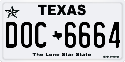 TX license plate DOC6664