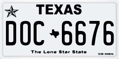 TX license plate DOC6676