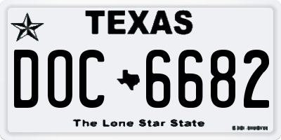 TX license plate DOC6682