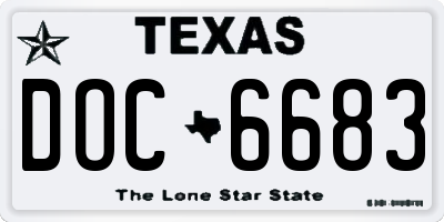 TX license plate DOC6683